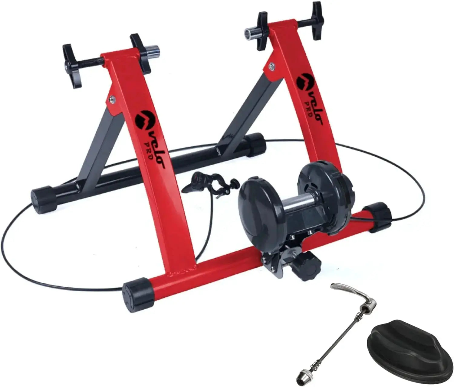 Monster Shop Velo Pro Red Magnetic Turbo Trainer with Mat -
