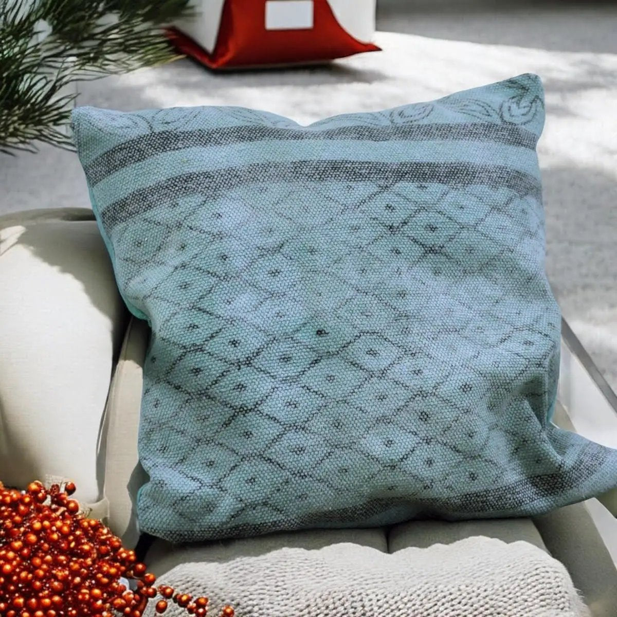 Luxury Stone Washed Green Cushion Cover, 50 x 50 cm – Elegant Home Décor Cushion - from MSL