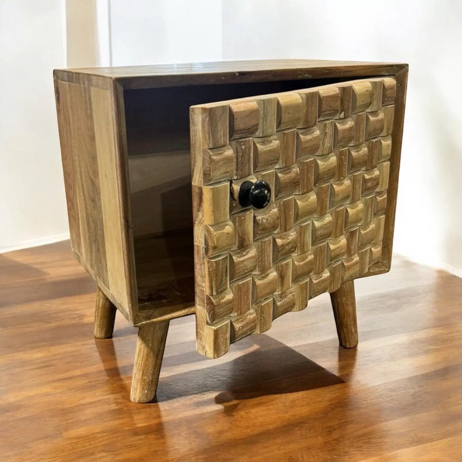 MSL 47CM WOODEN BEDSIDE CABINET - Bedside Table