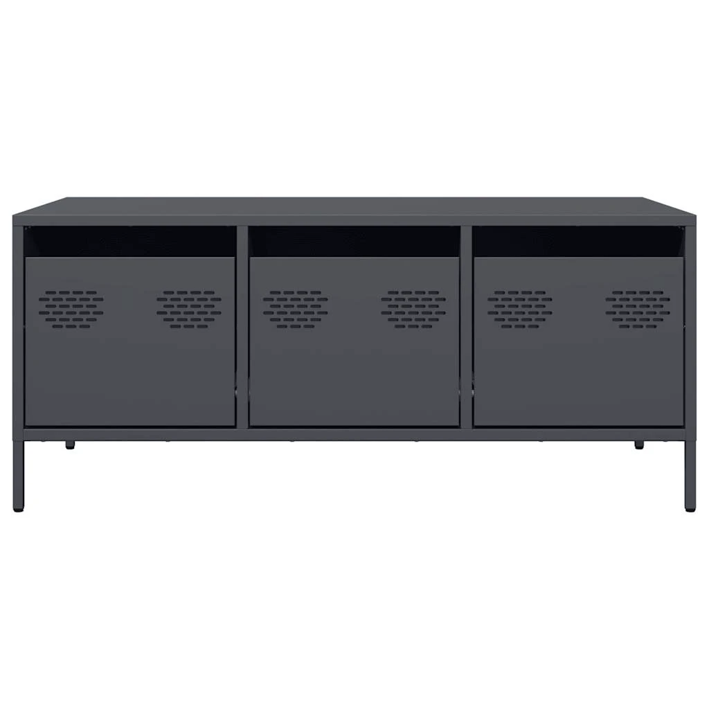 vidaXL Coffee Table 101.5x50x43.5 cm Cold Rolled Steel Industrial Living Room Decor by vidaXL