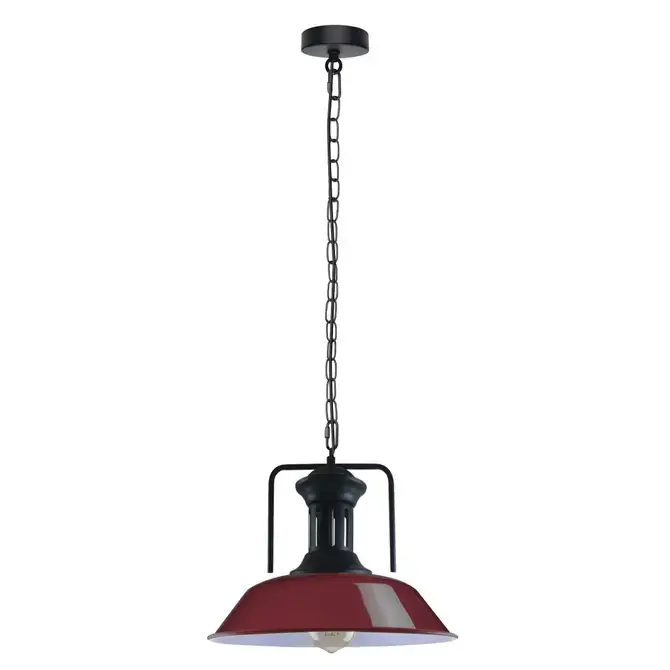 LEDSONE Vintage Industrial Burgundy Ceiling Pendant Light Shade Hanging Lamp Light - Pendant Lights