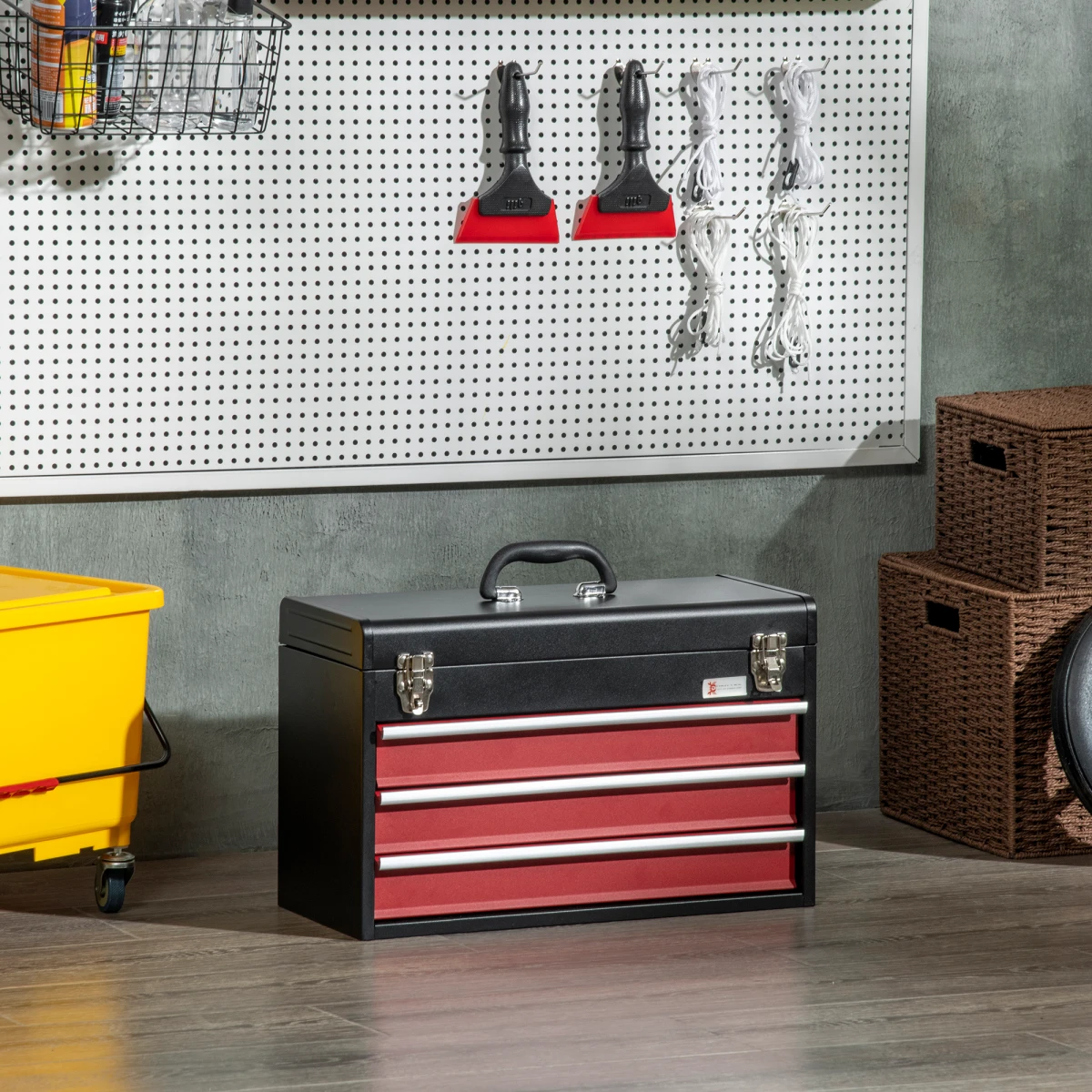 Premium Tool Chest 3 Drawer Lockable 51x22x32cm by Unbranded