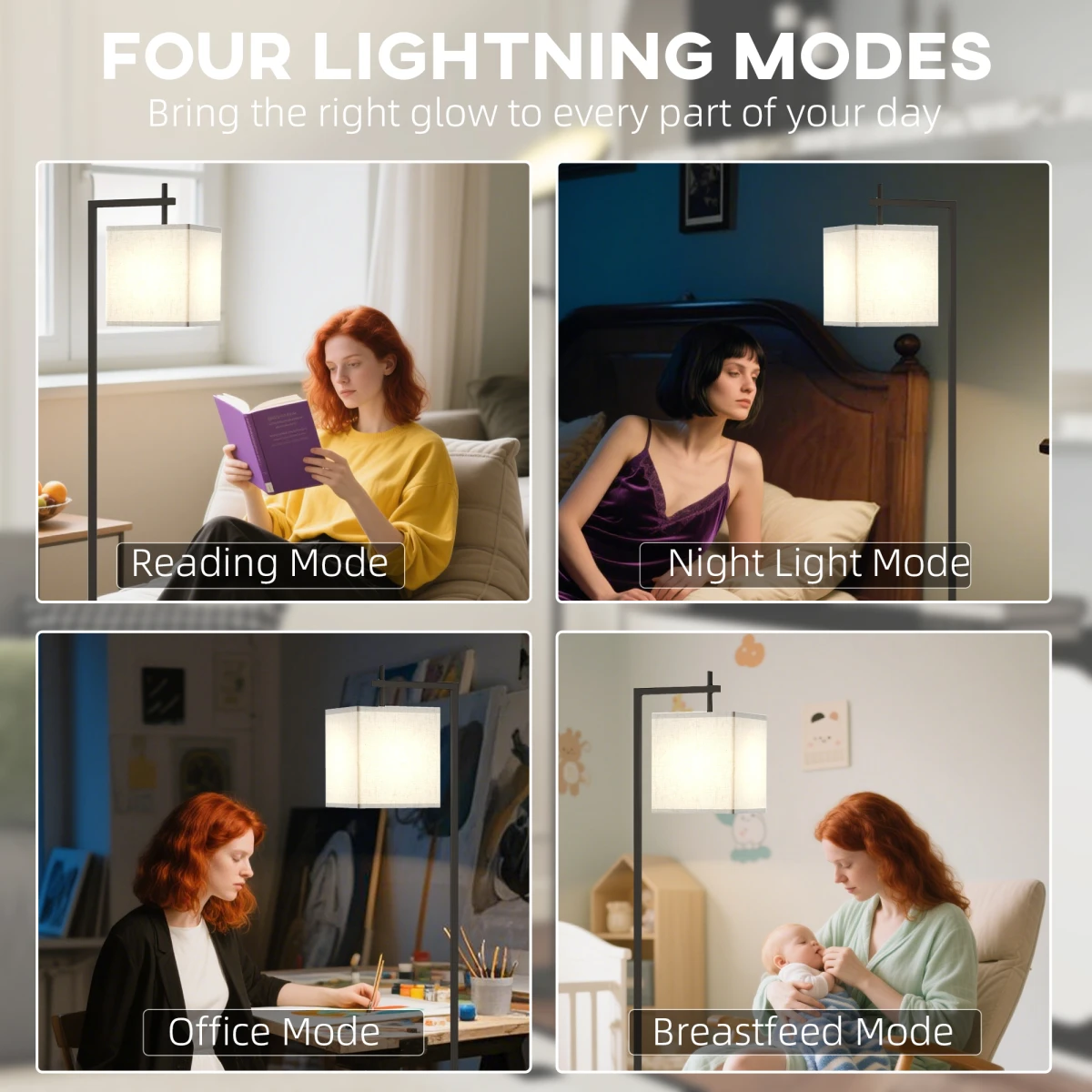 N/A Premium Floor Lamp Tall 9W Remote Reading - Lamp