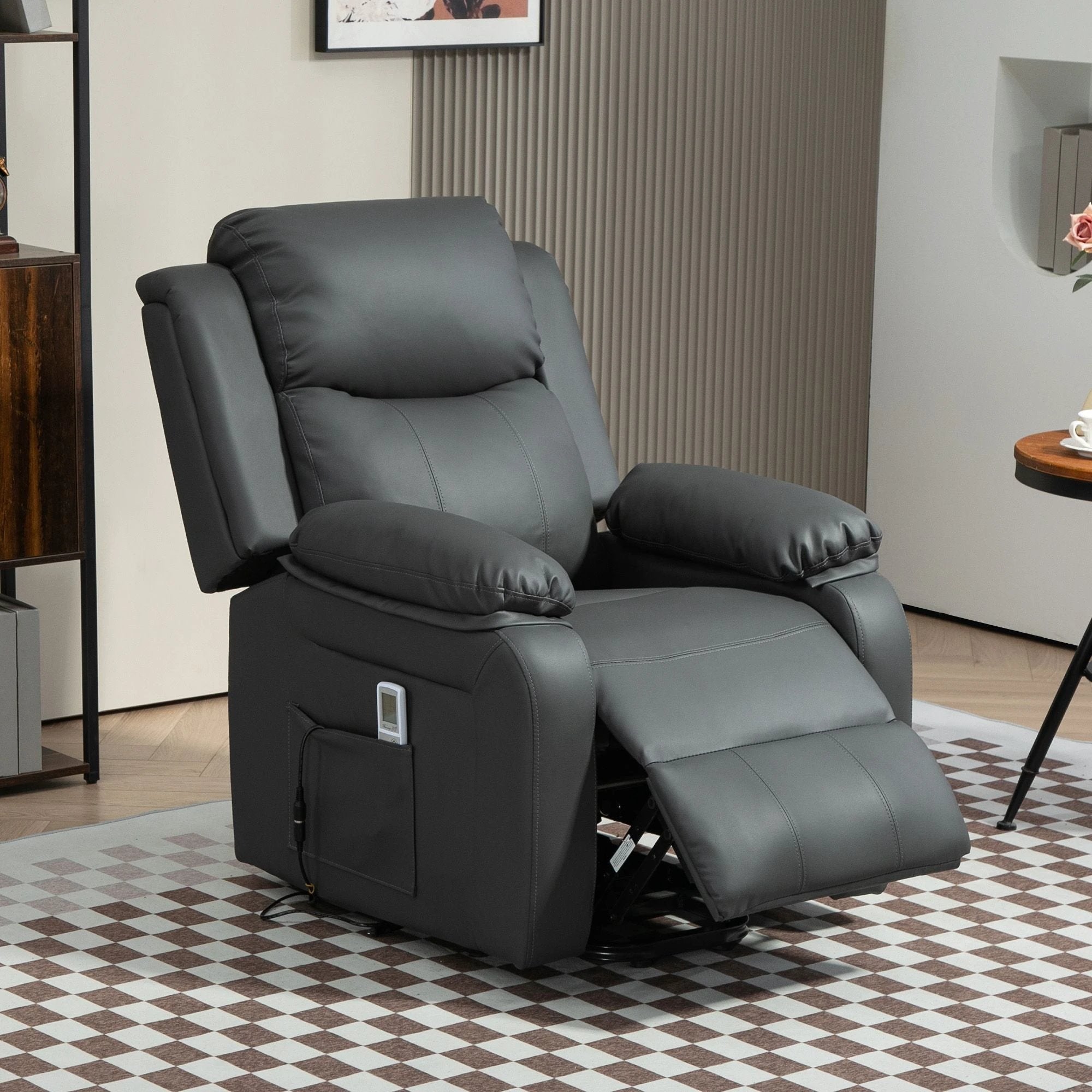 HOMCOM Riser and Recliner Chair Power Lift Recliner with Remote - Recliner
