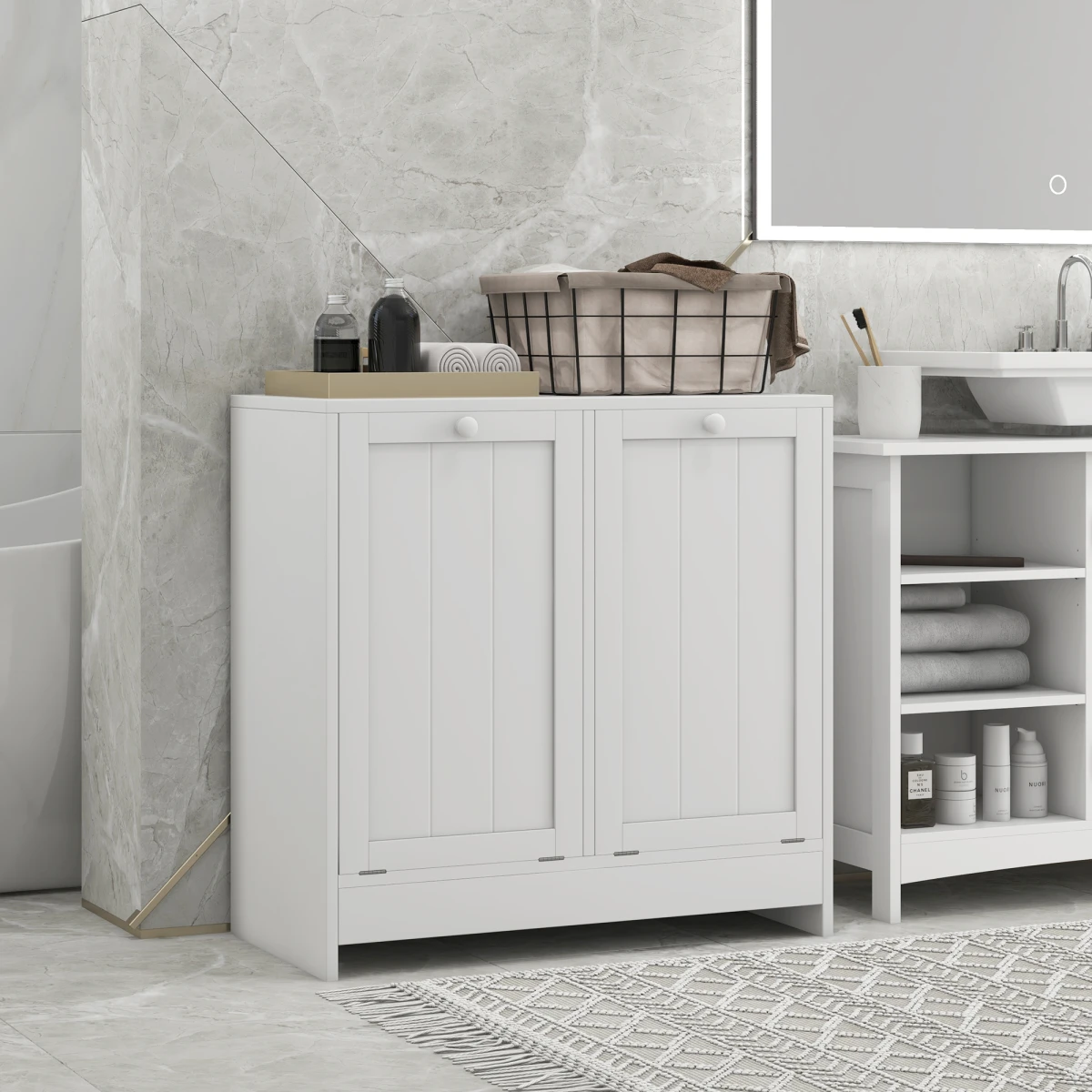 Chester Wardrobe Compact Cabinets Tilt Hamper Home by N/A