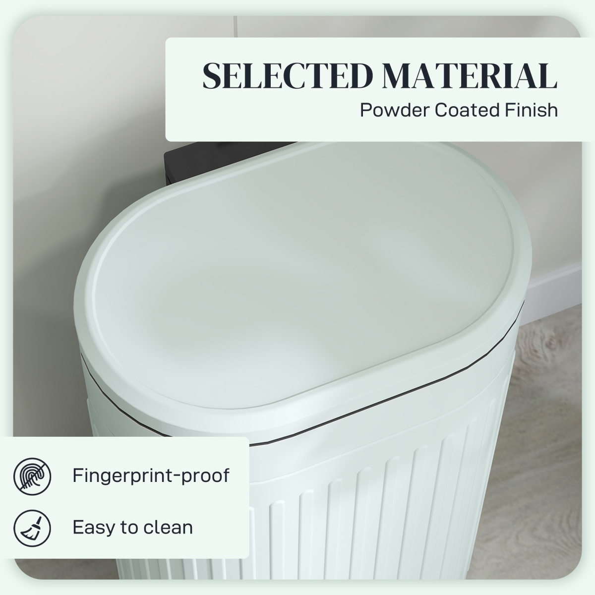 HOMCOM 30L Pedal Bin, Metal Kitchen Bin with Soft-close Lid, Light Green - from HOMCOM