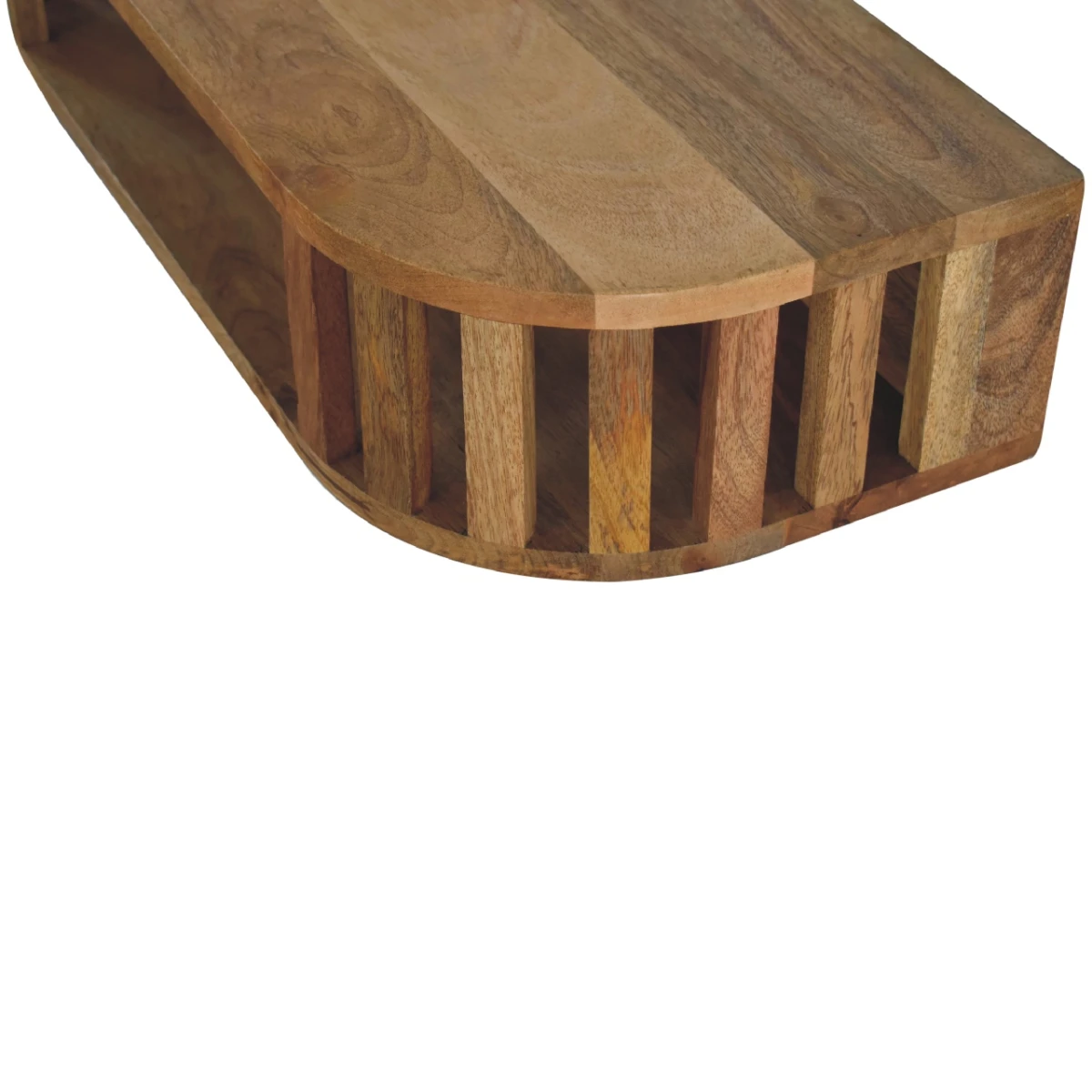 Artisan Furniture Ariella Floating Console Table Solid Mango Wood Open Shelf Japanese Design Living Room by Artisan Furniture
