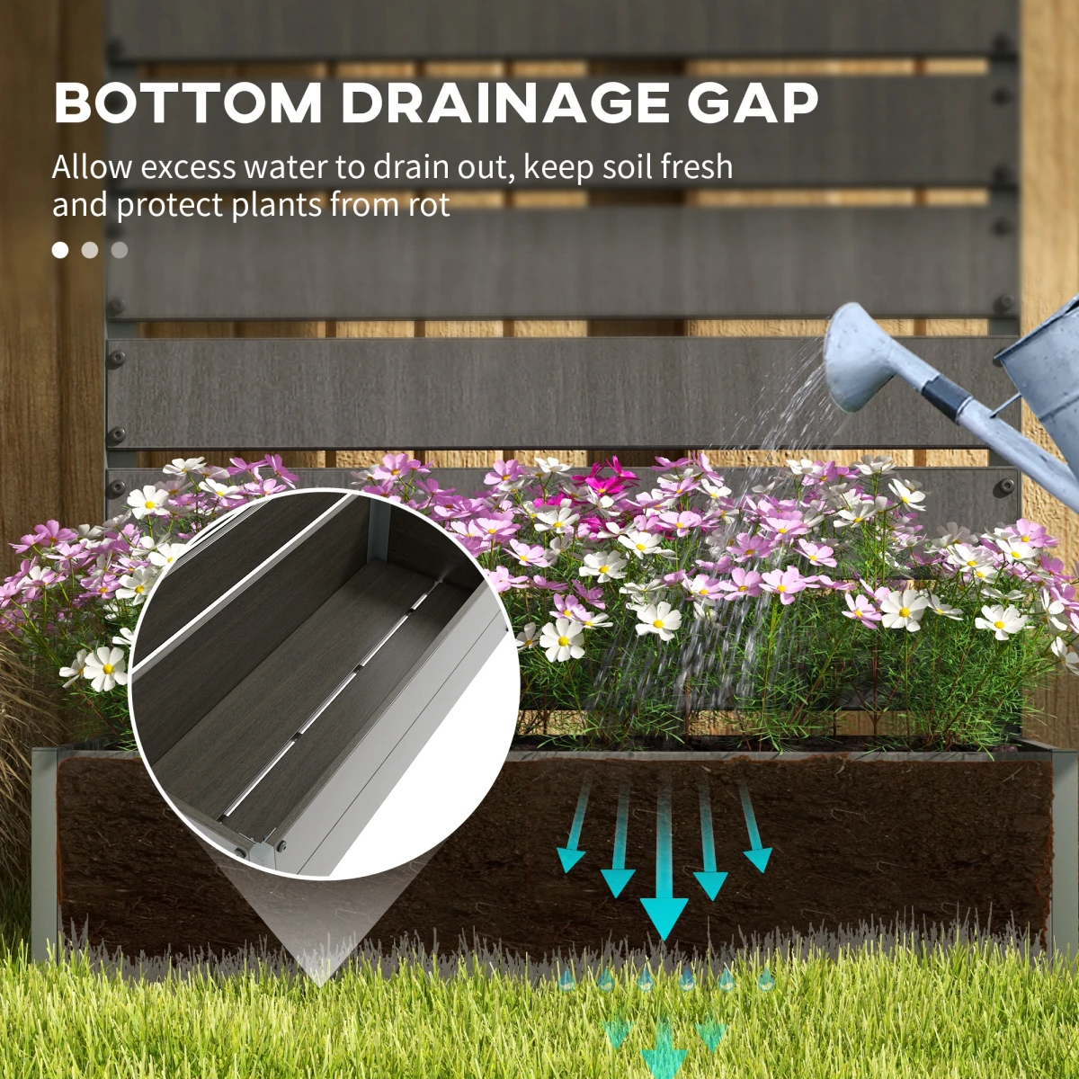 Outsunny Raised Garden Bed Tall with Trellis For Gardeners by Outsunny