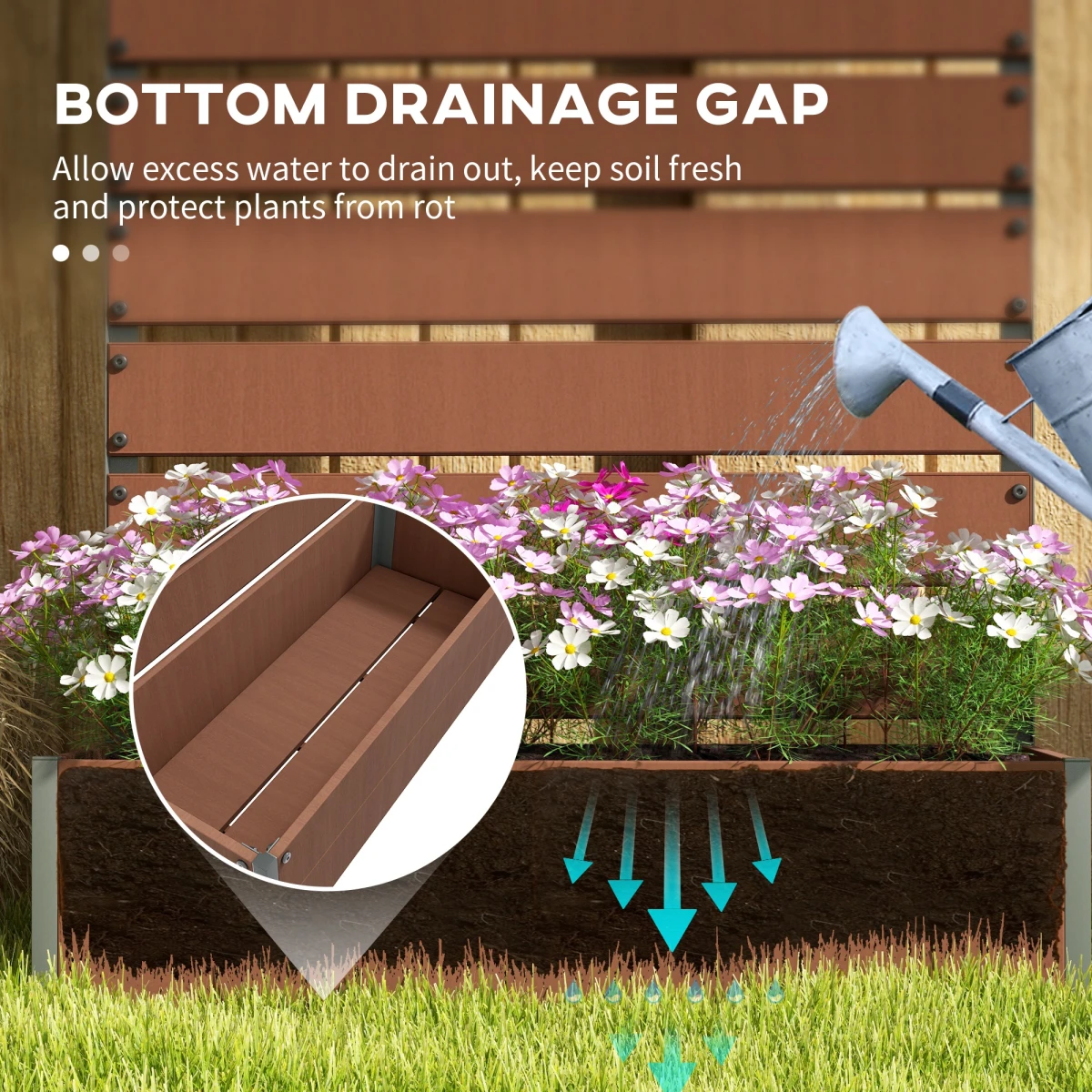 Outsunny Outsunny Raised Garden Bed With Trellis For Patio - Planters