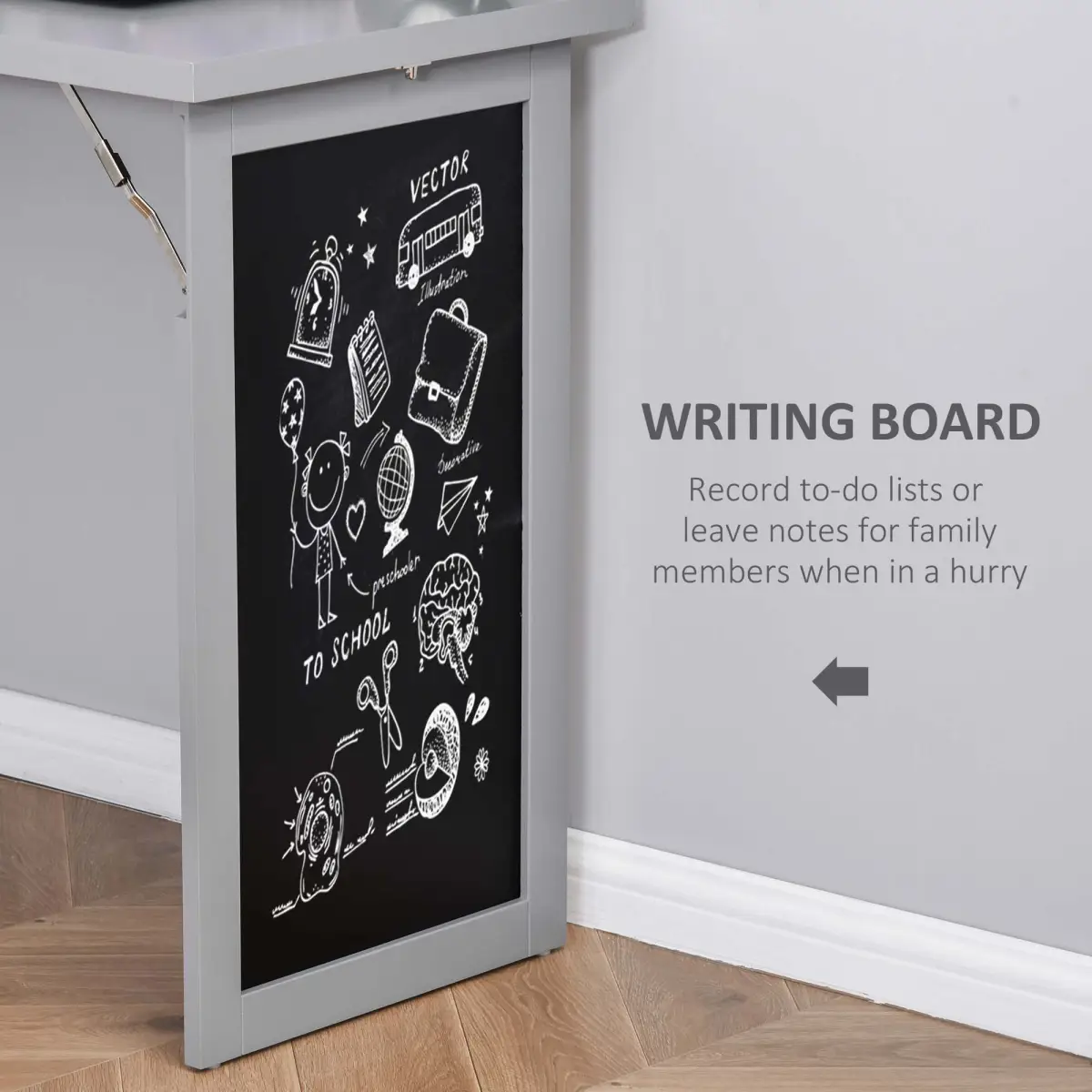 Unbranded Folding Convertible Desk with Blackboard Multi-function Workstation - Desk