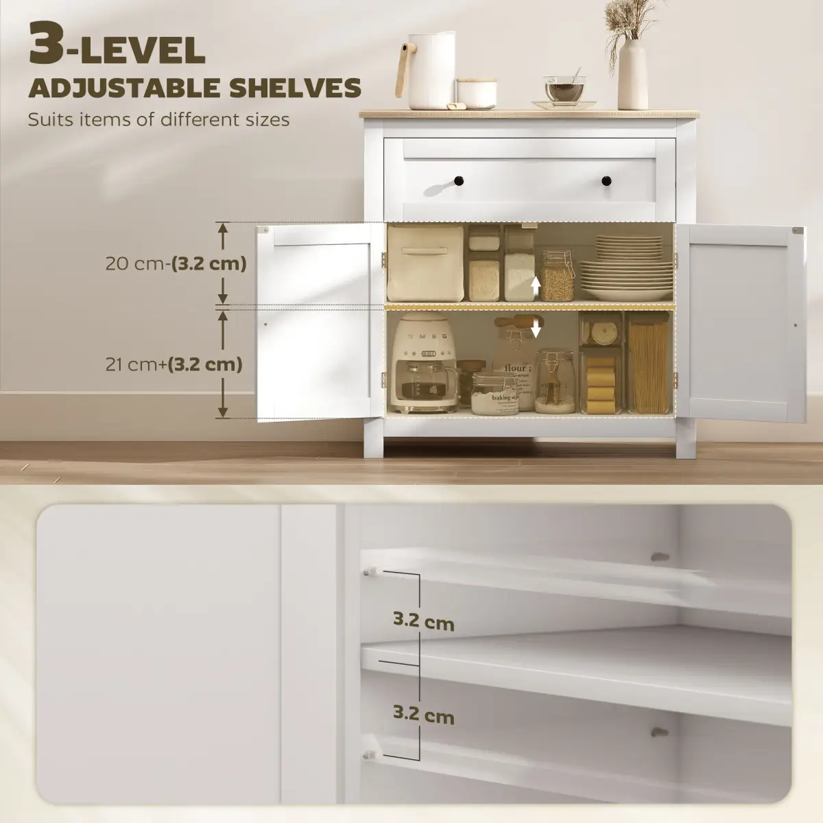 N/A Kitchen Sideboard Storage Cabinet - Sideboard