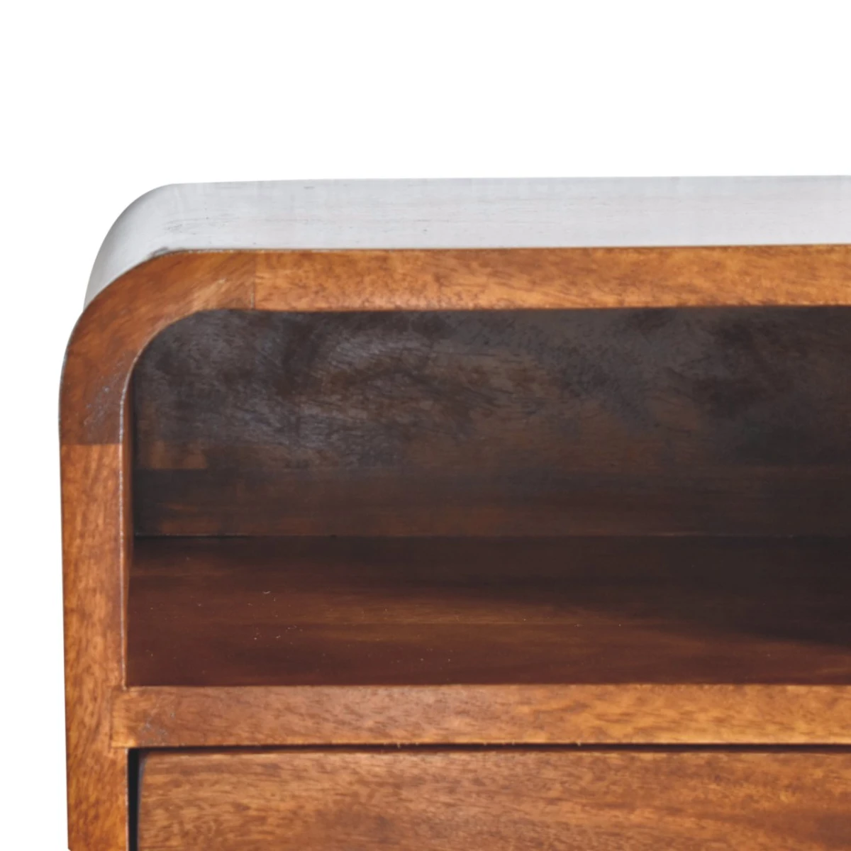 Artisan Bedside Mini Wall Curved Chestnut Drawer Bedroom by Artisan Furniture
