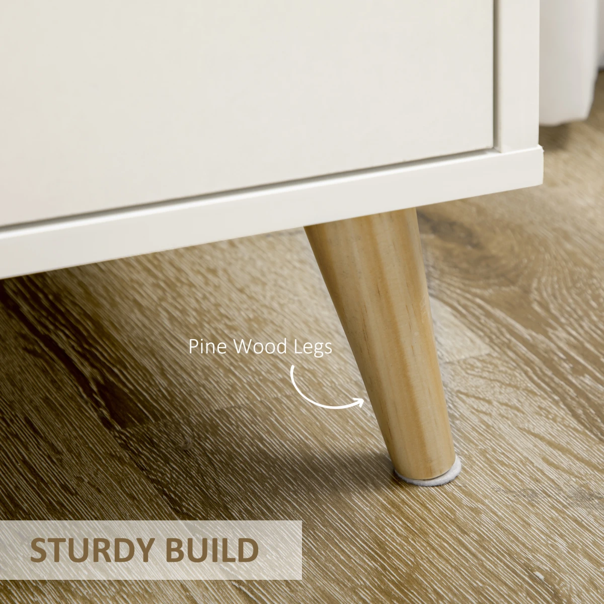 Nordic Sideboard Medium Wood Drawer Living Room