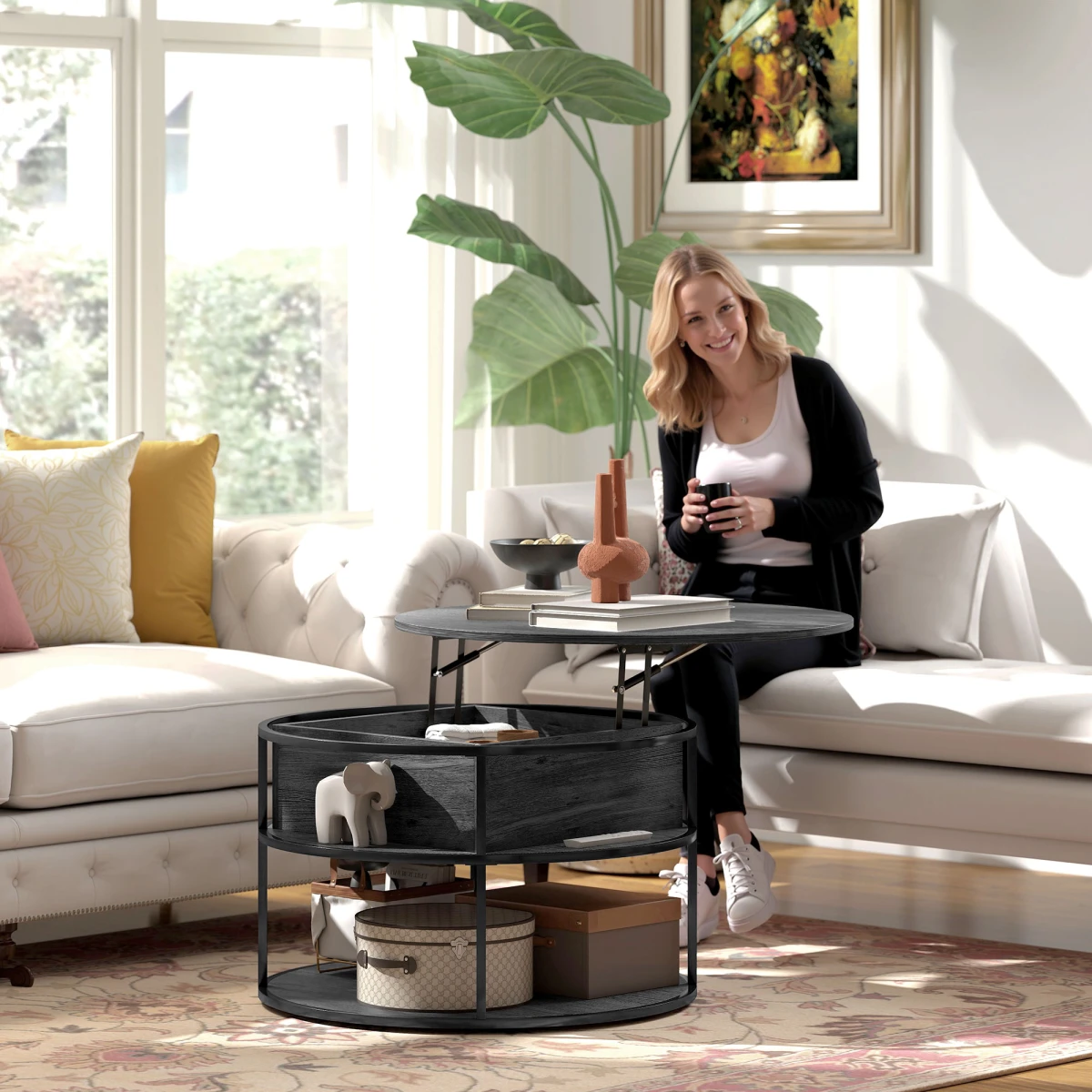 N/A Premium LiftTop Coffee Table 40cm Storage LR - Coffee Table