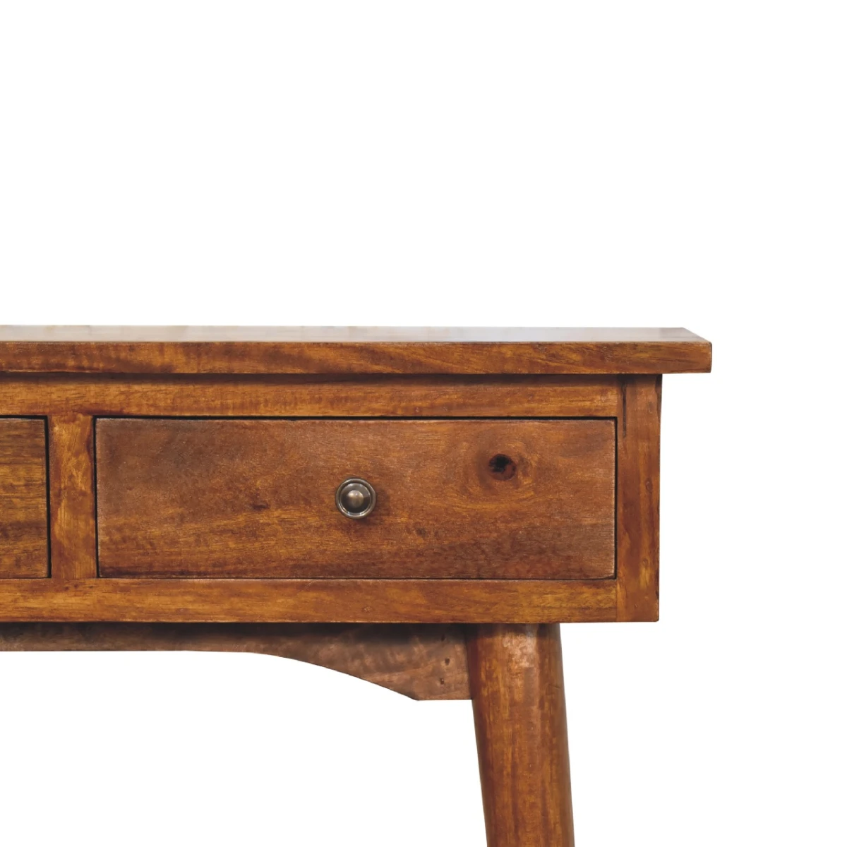 Artisan Console Table Mini Chestnut Solid Wood Two Drawers Hallway Organization Solutions by Artisan Furniture