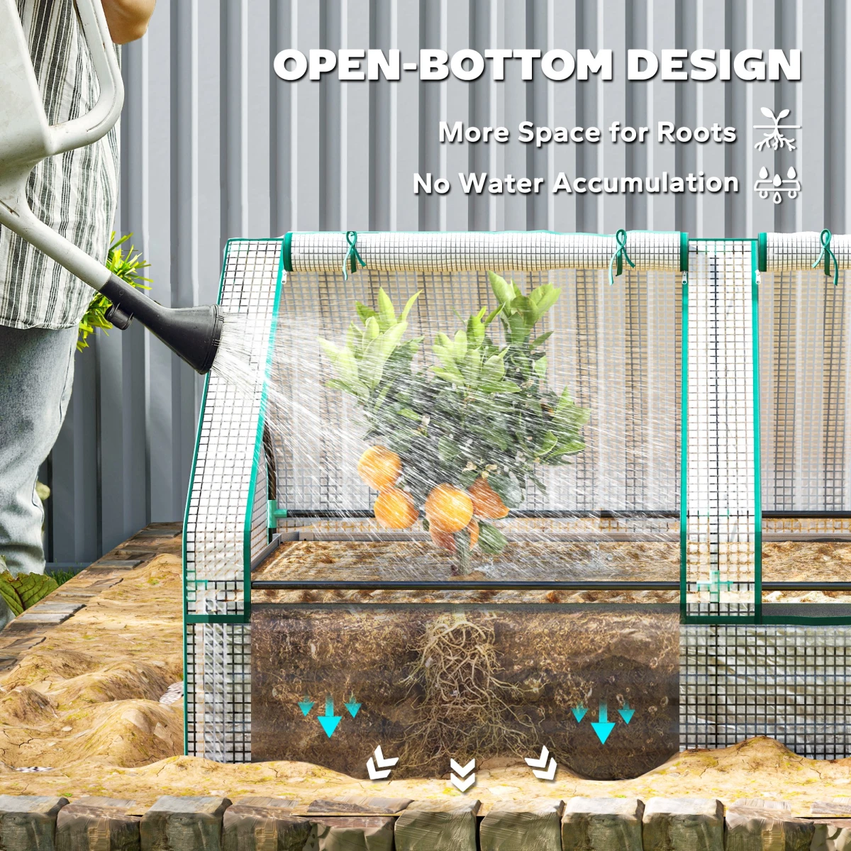 Outsunny Garden Bed Planter Box 10cm Edge Greenhouse by Outsunny