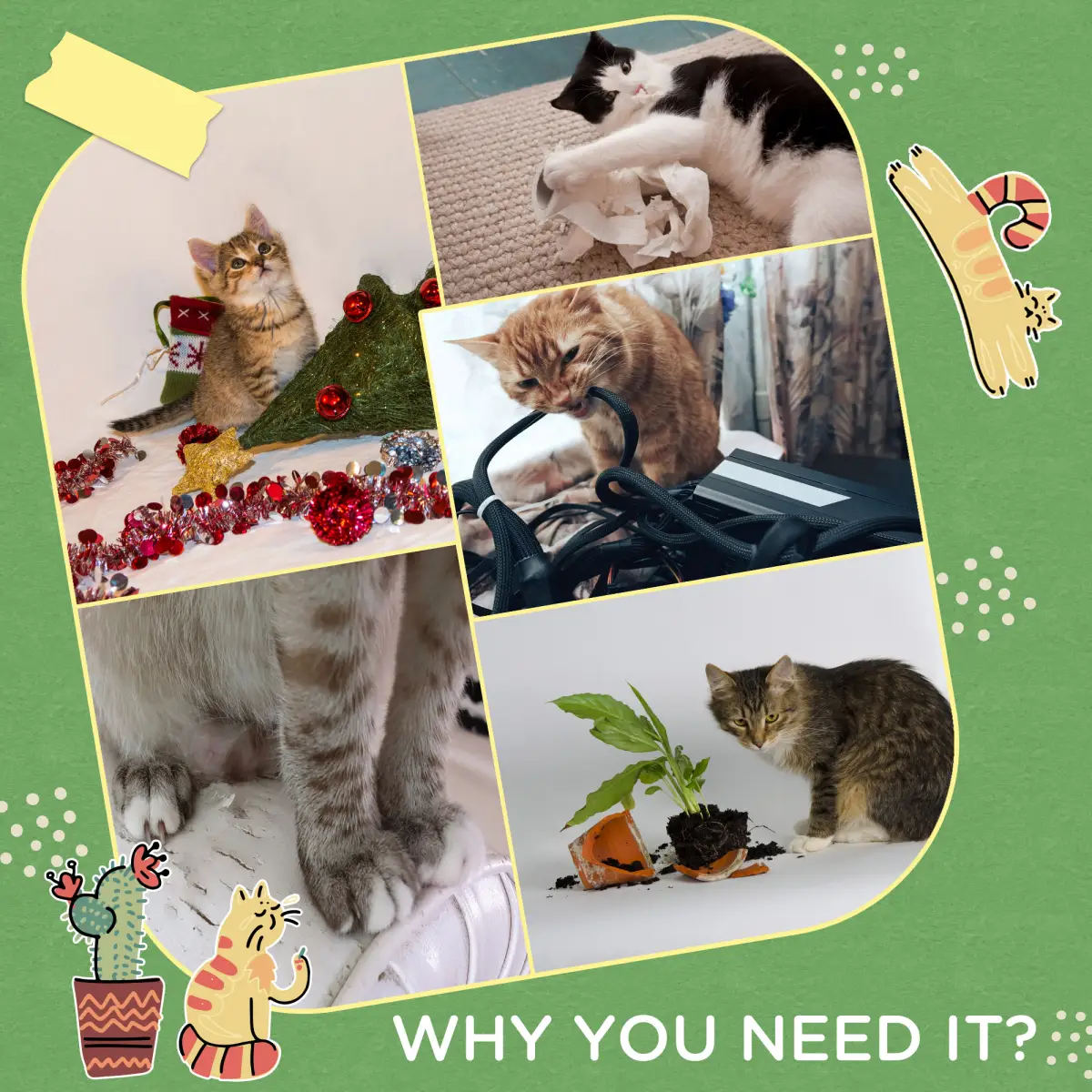 Unbranded Cat Tree Cactus Sisal Scratching Post Interactive Fun Roller Exerciser Pawhut - Cat Tree