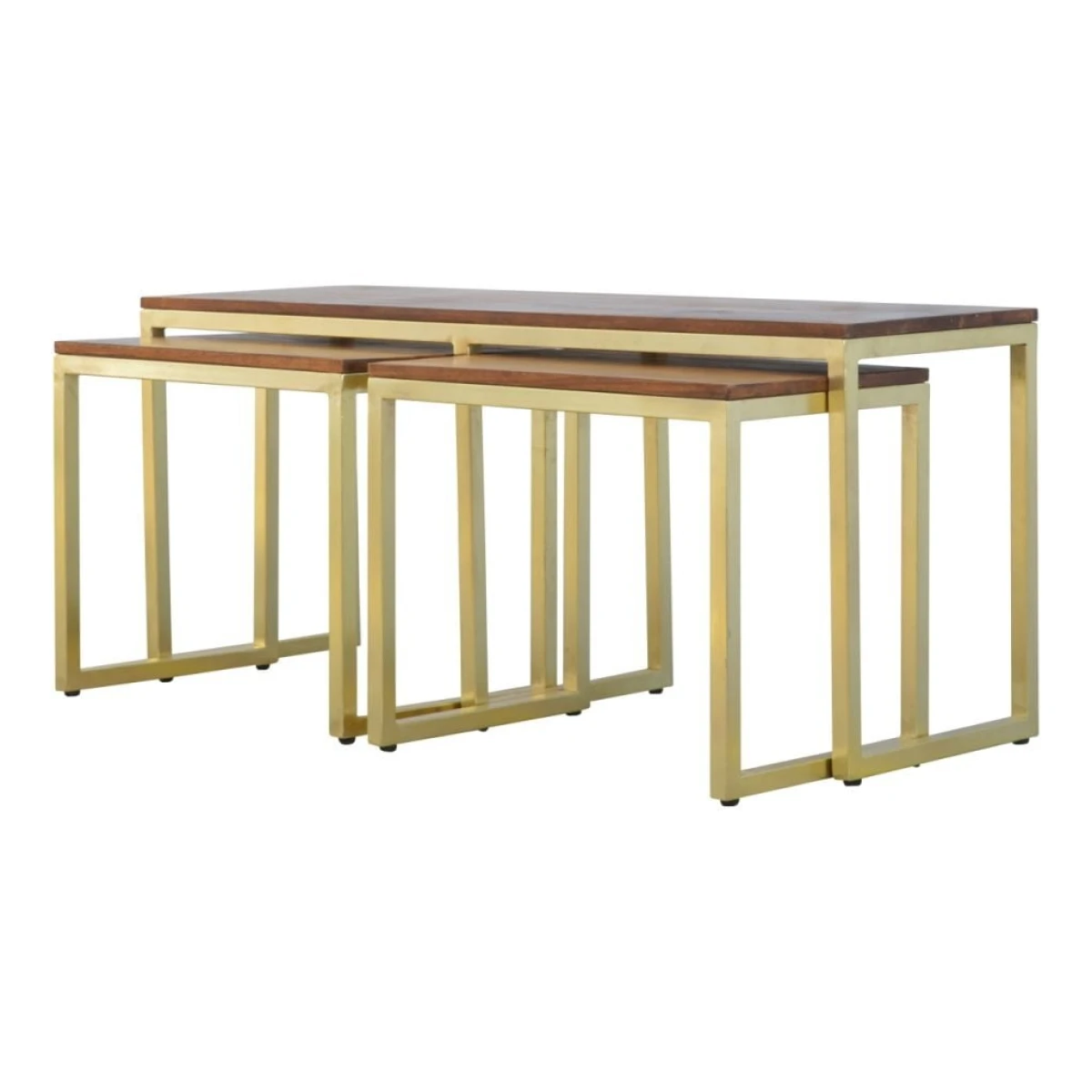 Artisan Furniture Artisan Nesting Tables Trio Chestnut Mango Gold - Dining Set