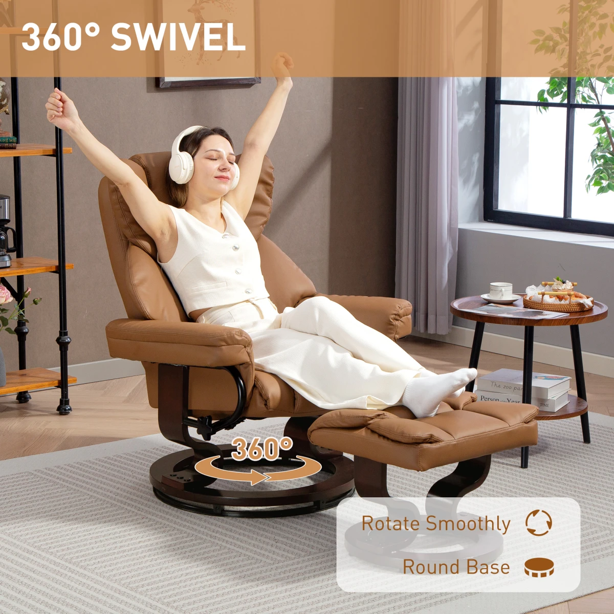 HOMCOM Leather Recliner Chair 145 Manual - Recliner
