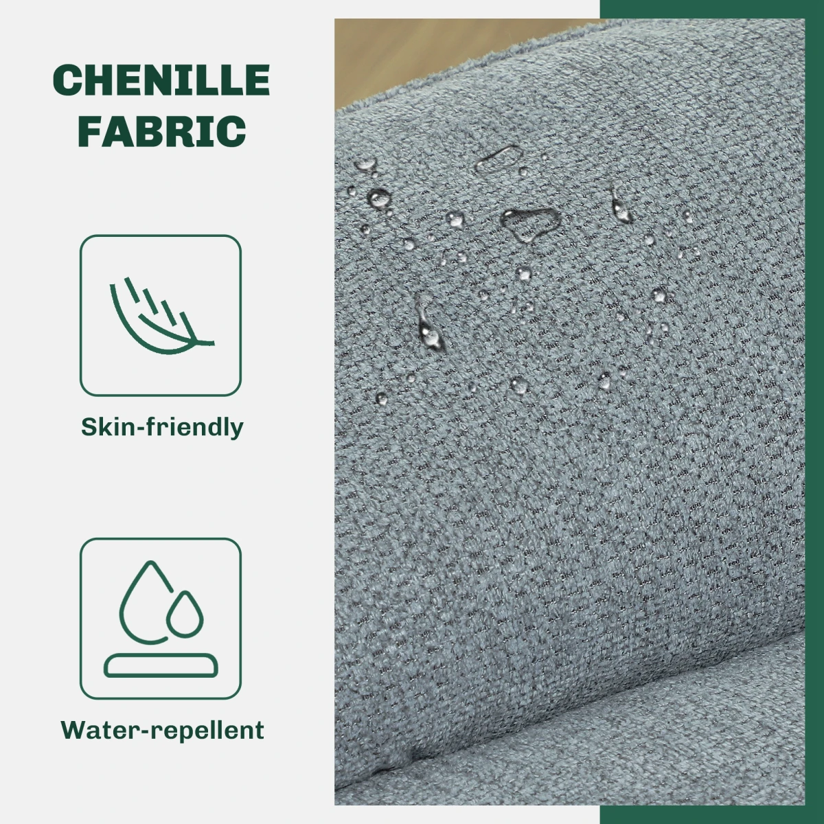 Homcom Accent Chair Medium WaterRepellent Chenille Home by HOMCOM