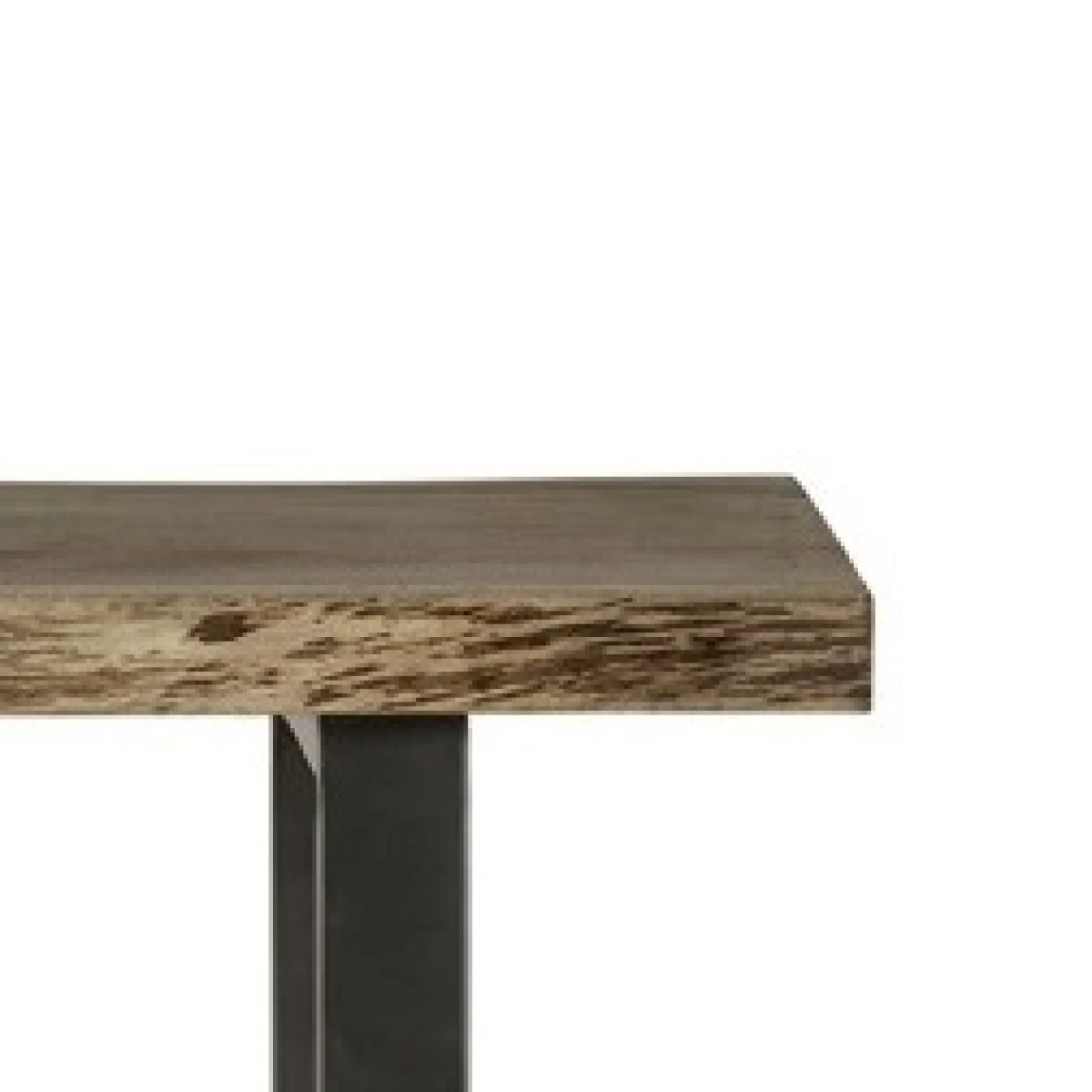 Indian Hub Baltic Dining Table 1.5m Live Edge With Metal Legs Modern - Dining Table