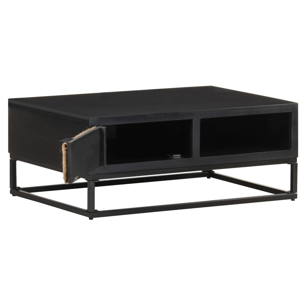 vidaXL Coffee Table 90x60x35 cm Solid Mango Wood Durable Industrial Living Room by vidaXL