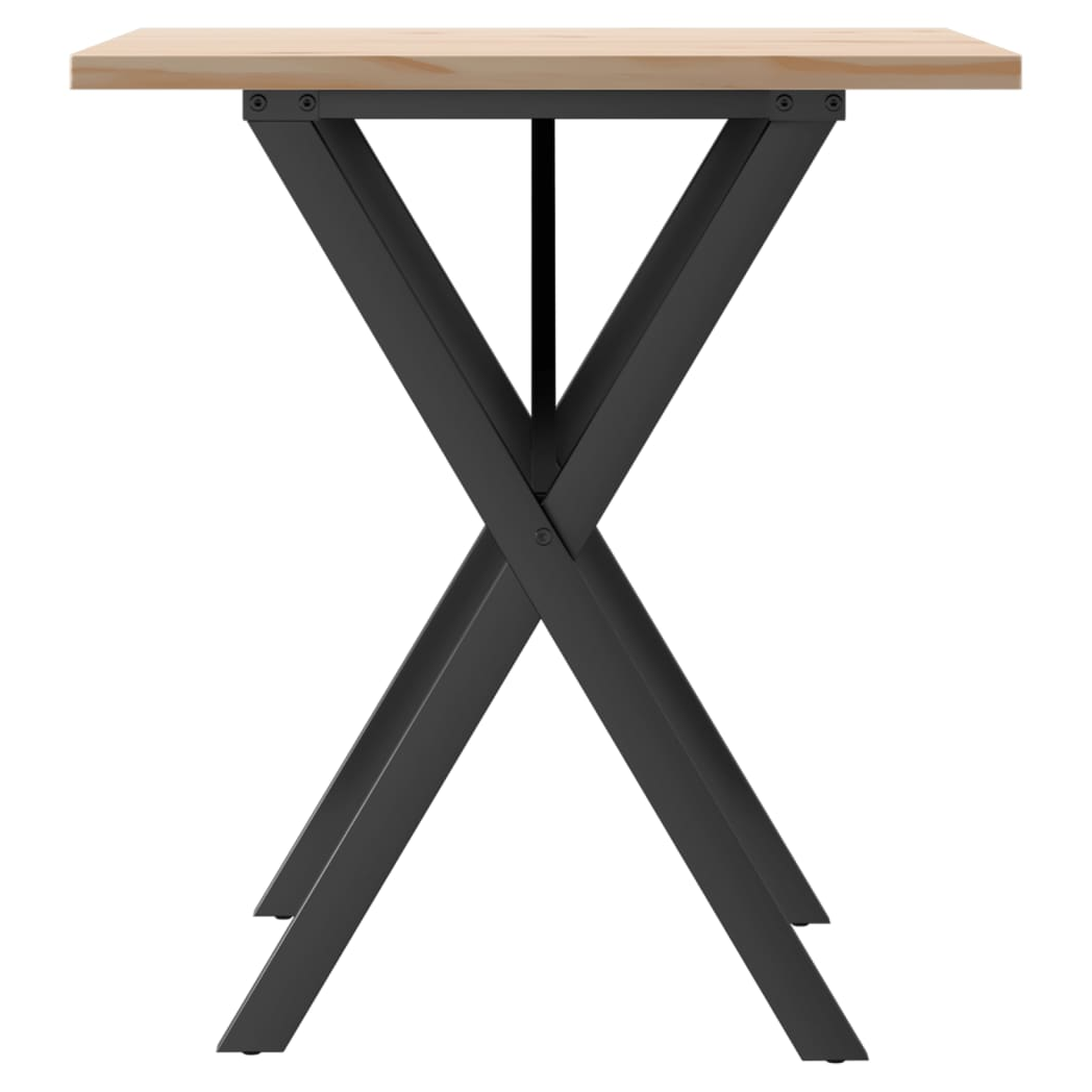 vidaXL Dining Table 70x70x75.5cm XFrame Pine by vidaXL