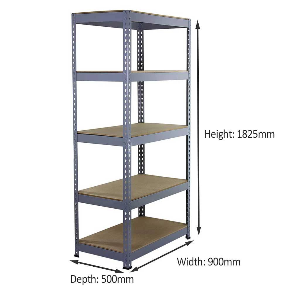 Q-Rax Grey Shelving Units - 90cm x 180cm x 50cm by Monster Shop