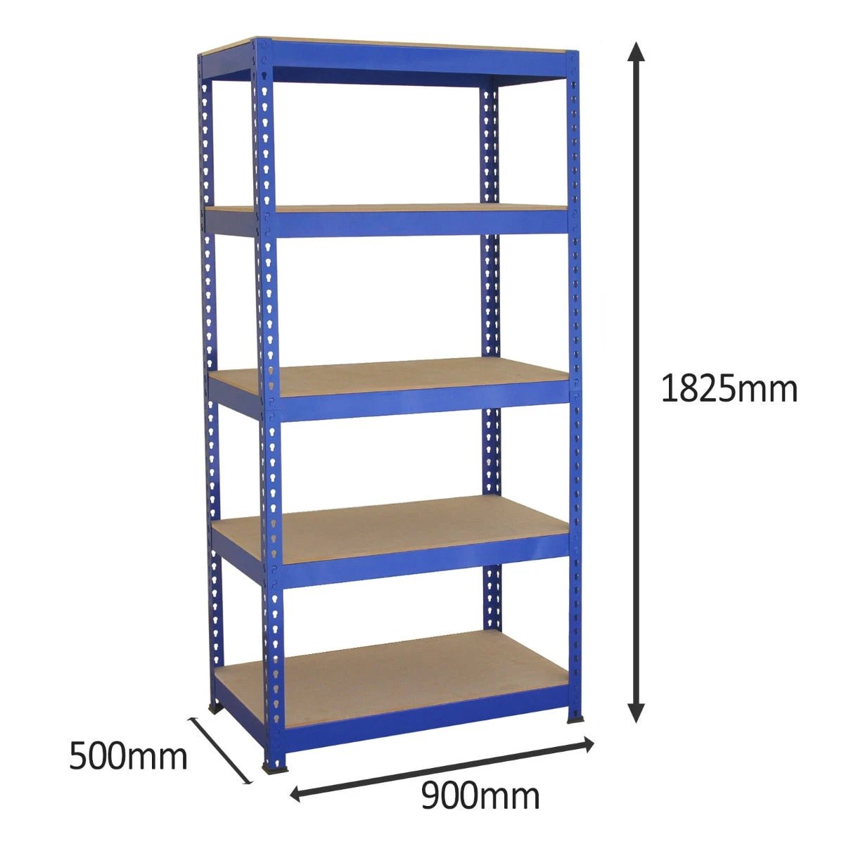 3 x 90cm Q-Rax Blue Metal Racking Units & Workbench & Mallet by Monster Shop