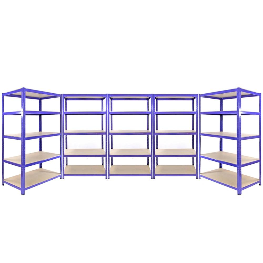 Monster Shop 3 x Q-Rax Racking Blue 90 x 50 x 180cm + 2 x Racking Blue 120 x 50 x 180cm -