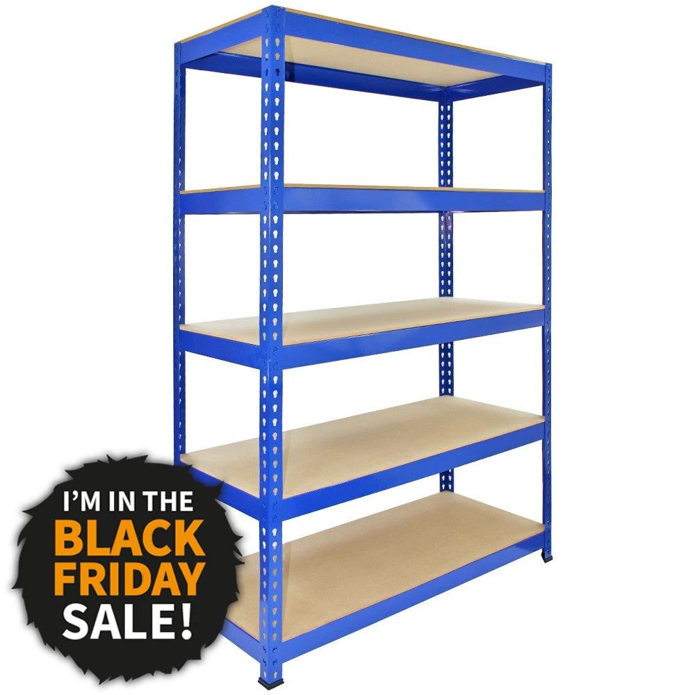 Q-Rax Blue Metal Shelving Units - 120cm x 180cm x 50cm by Monster Shop