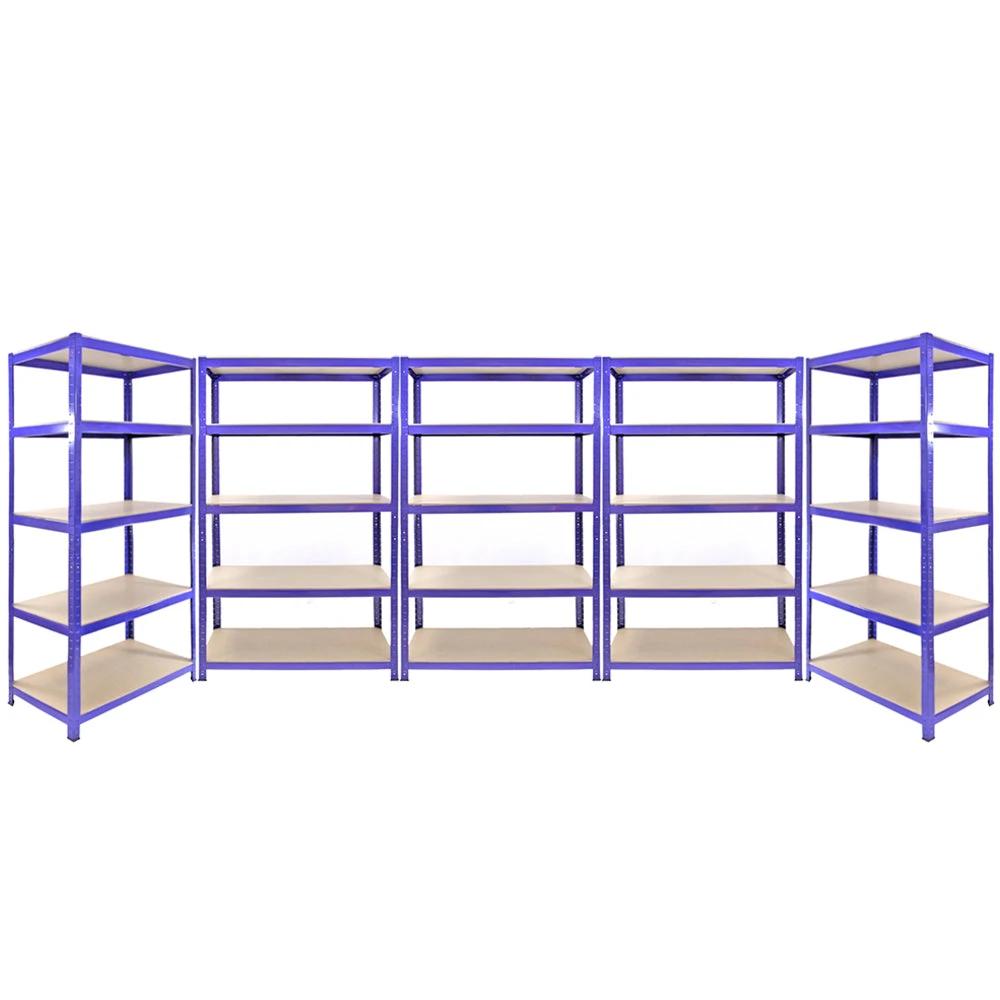 3 x Q-Rax Blue 120 x 50 x 180cm & 2 x Racking Blue 90 x 50 x 180cm by Monster Shop