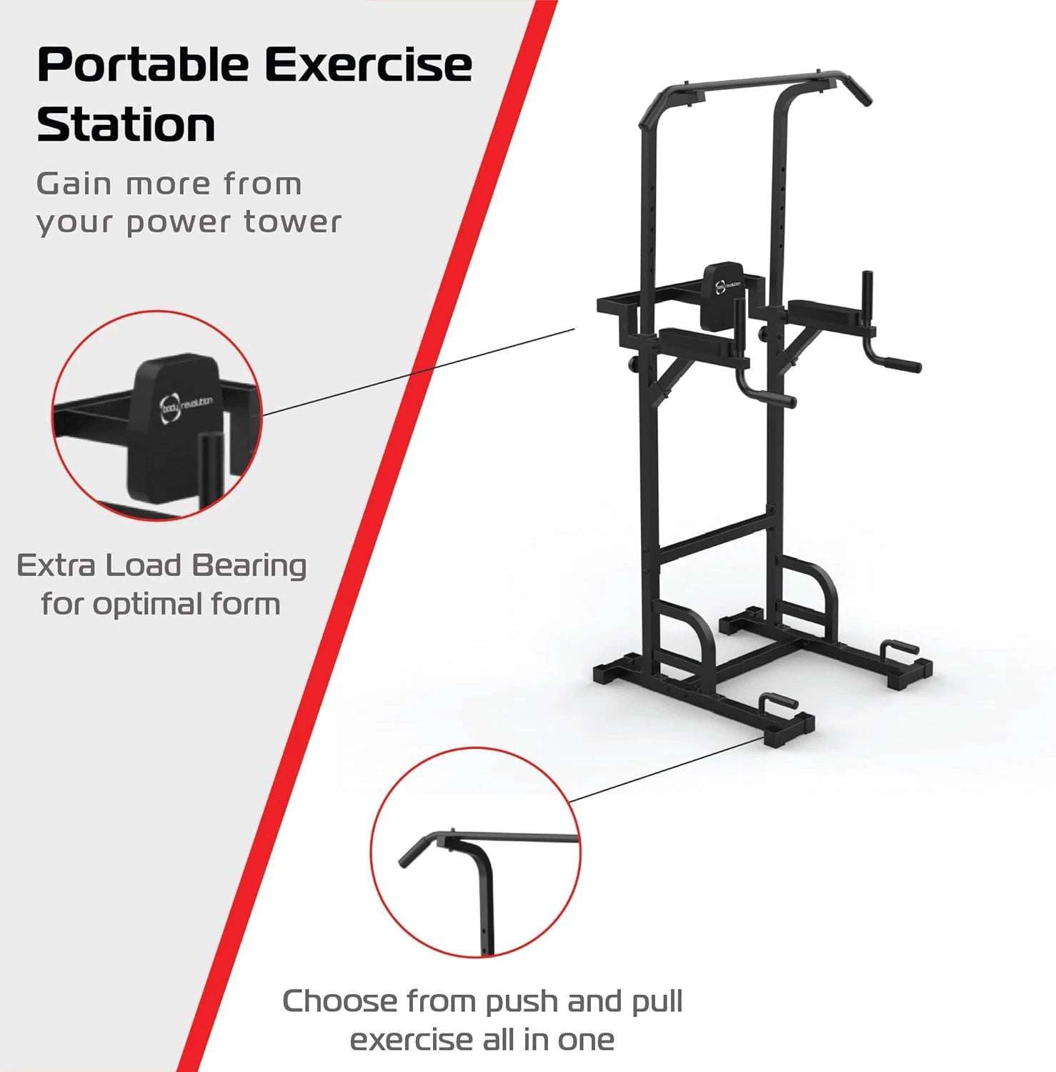 Body Revolution Parallettes/Dip Full Tower by Monster Shop