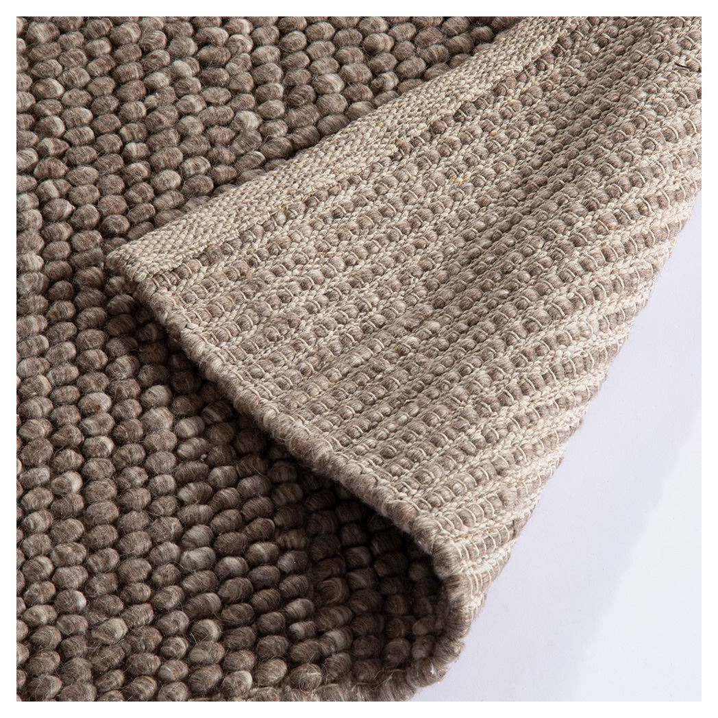 Esselle Home Delilah Wool Pebble 120x170cm Mottled Taupe Rug - Rug