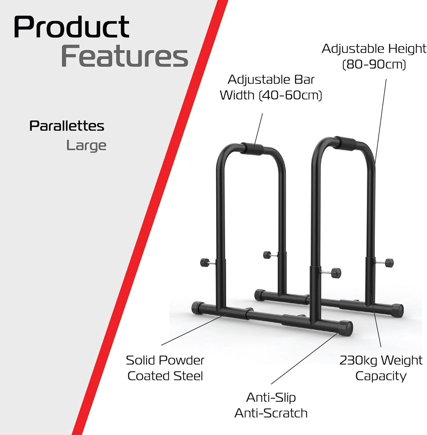 Parallettes Push Up Handles Large by Monster Shop
