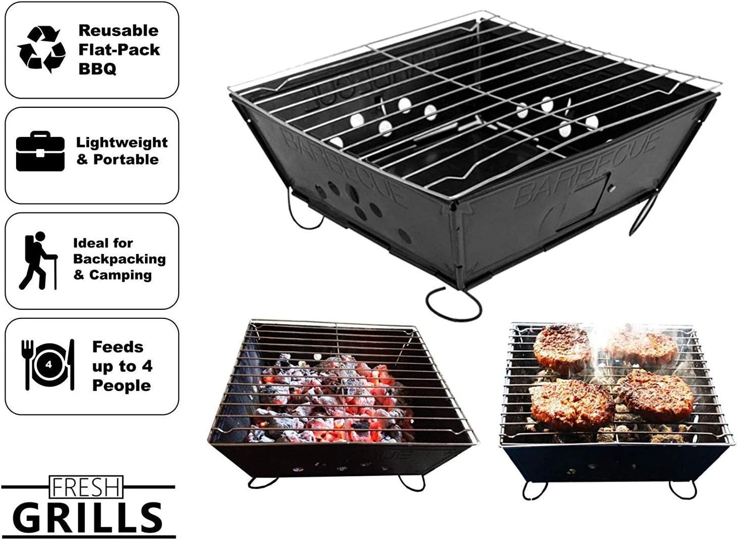 Fresh Grills Small Portable BBQ by Monster Shop