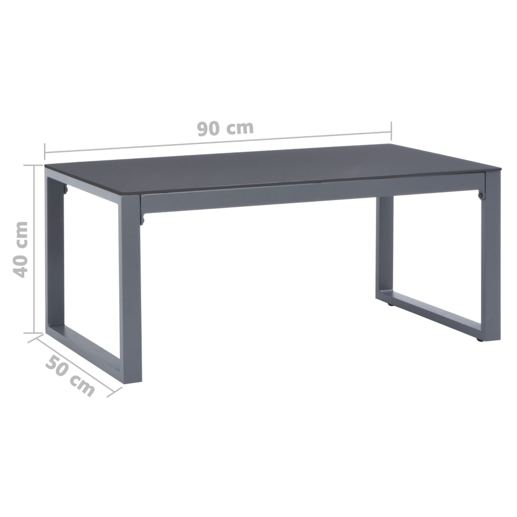 vidaXL vidaXL Coffee Table 90x50x40 PowderCoated Patio - Coffee Table