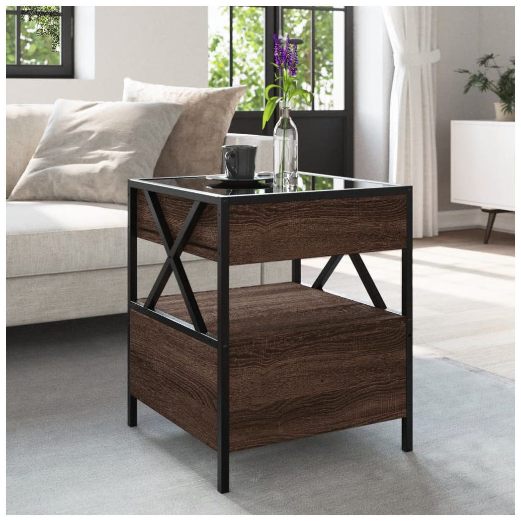 vidaXL vidaXL Coffee Table 40x40x51 Cm Infinity LED Mirror for Modern Living Room Decor - Coffee Table