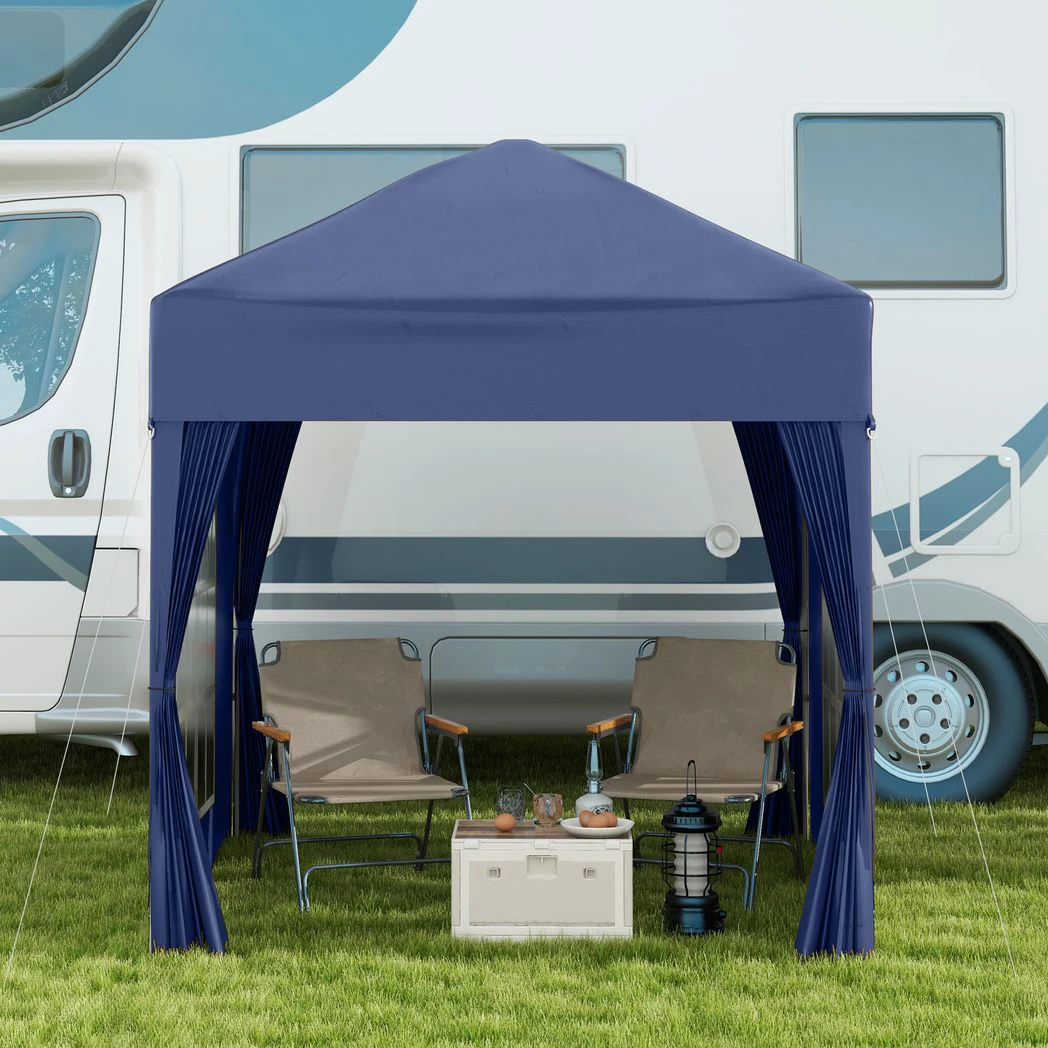 Outsunny 2x2m Garden Pop Up Gazebo Marquee Party Tent Wedding Awning Canopy - Gazebos
