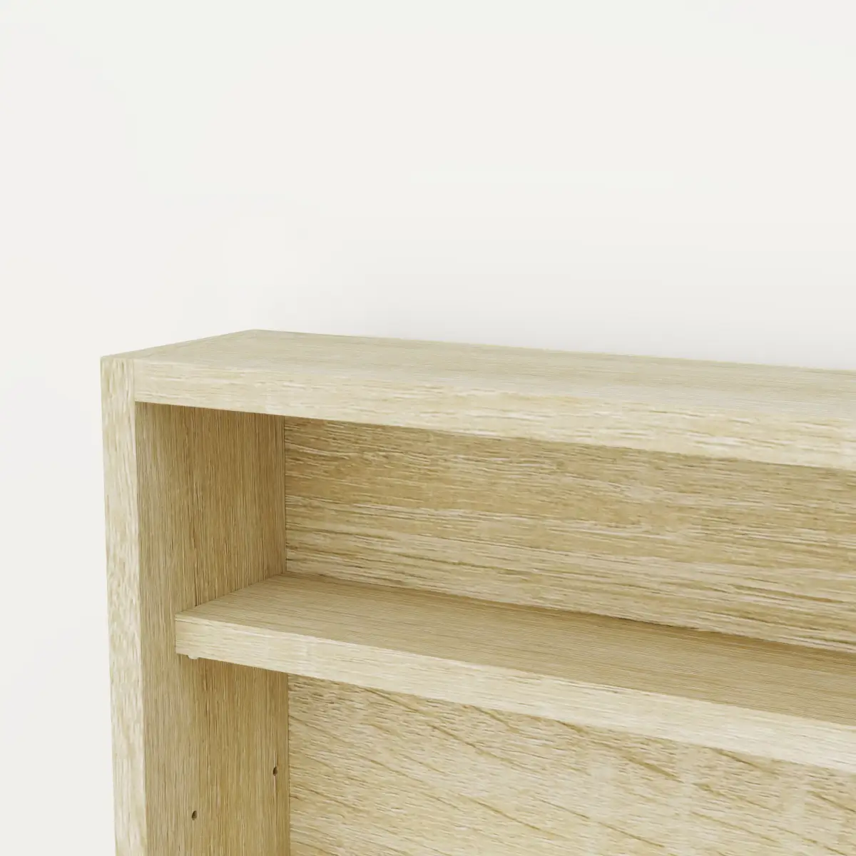 HOMCOM HOMCOM 5-Tier Wall Display Shelf Unit Cabinet w/ Shelves Glass Doors Oak - Display Cabinet