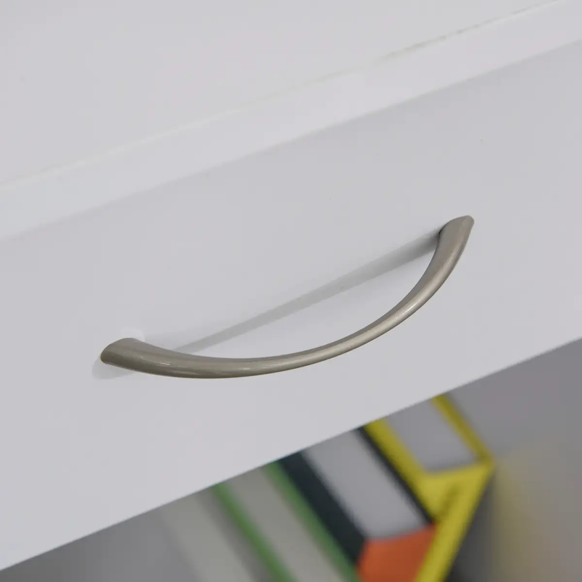 Unbranded L-Shaped Corner Computer Desk w/ 2 Shelves Worktop Keyboard Tray White - Desk
