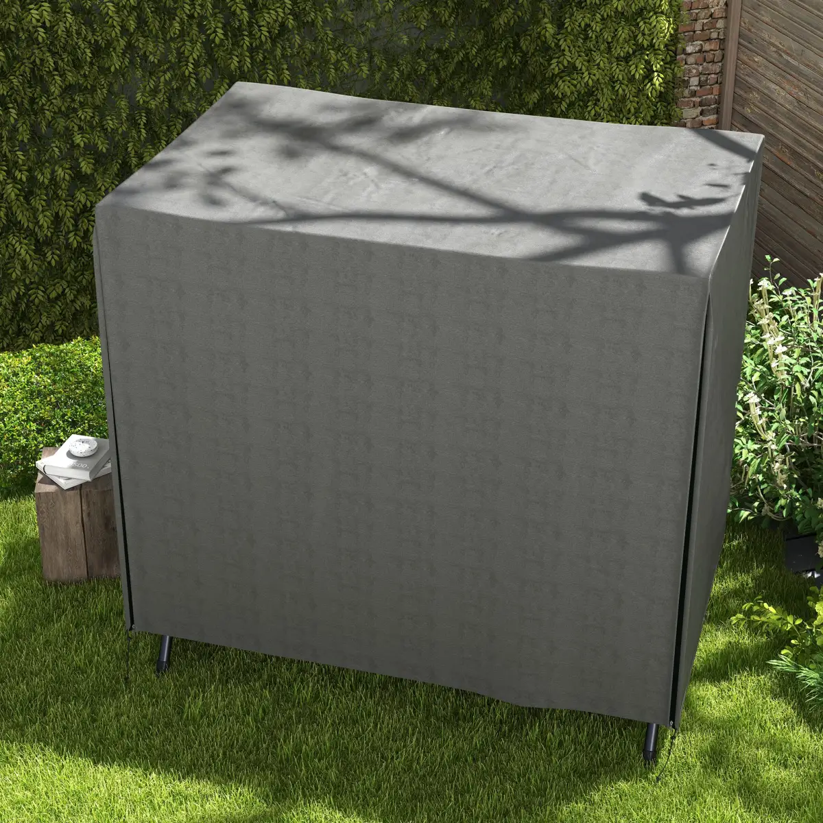 Outsunny Outsunny Garden Furniture Protector Patio Swing Chair Cover Large Outdoor Grey - Hammocks