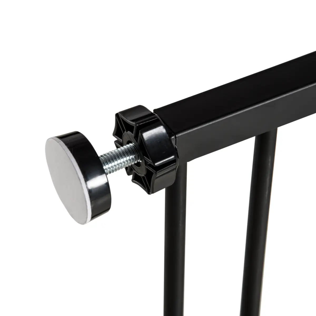 Pawhut Pressure Fit Dog Gate Pet Barrier for stairs doorway, 76-107cm Width Black - Pet Gate