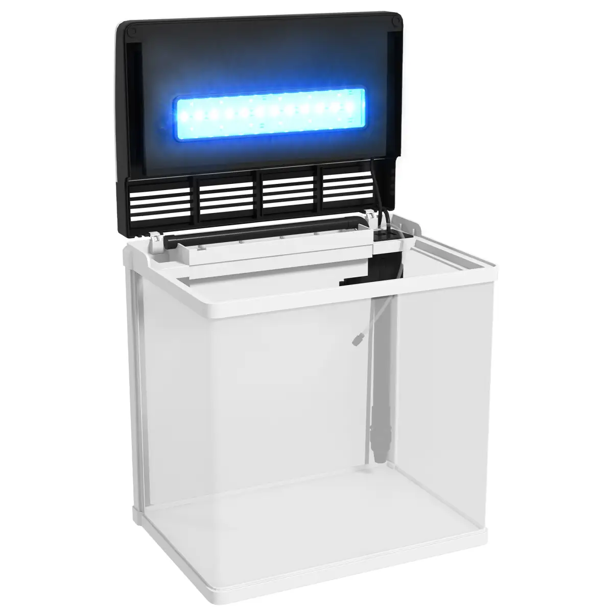PawHut PawHut Aquarium 28L Glass Fish Tank w/ Filter, LED Lighting, Water Pump - Aquariums