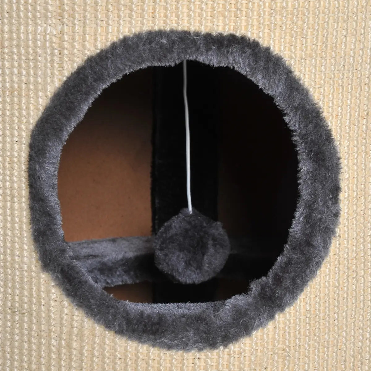 Unbranded Cat Scratching Barrel Sisal Activity Center 3 Dens Observation Deck 70H Pawhut - Scratching Posts