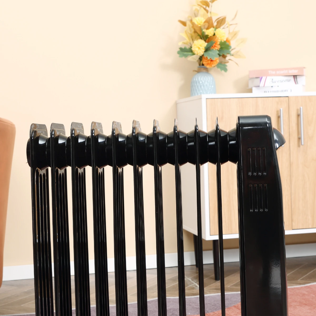 HOMCOM Oil Filled Radiator Slim LED Home Use - Radiator