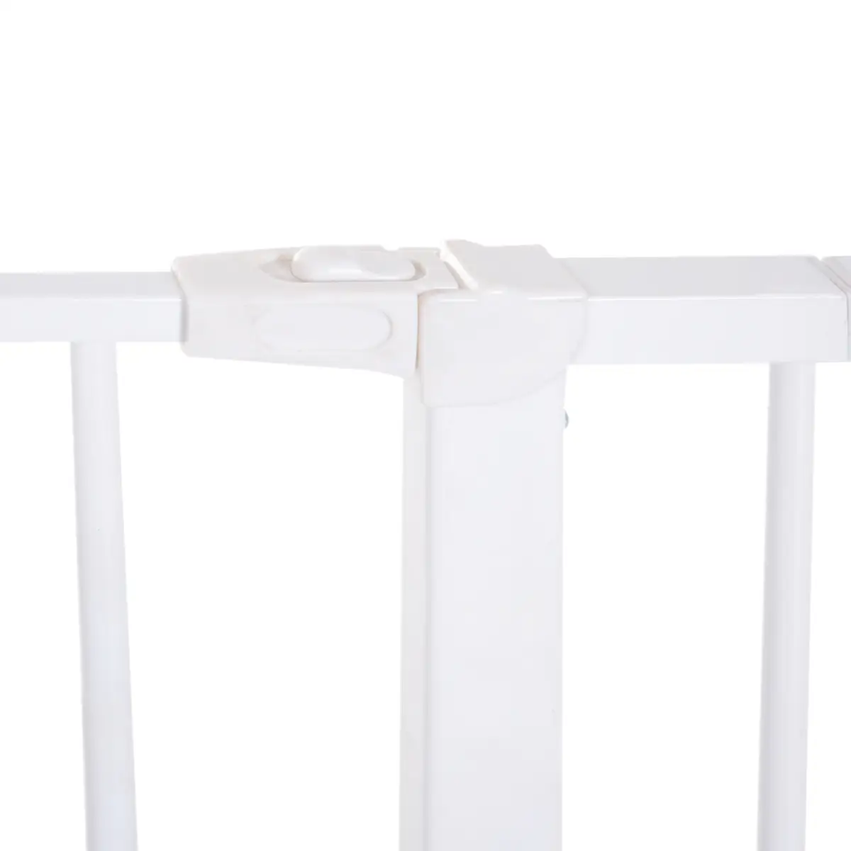 Pawhut Pressure Fit Dog Gate Pet Barrier for stairs doorway, 76-107cm Width White - Pet Gate