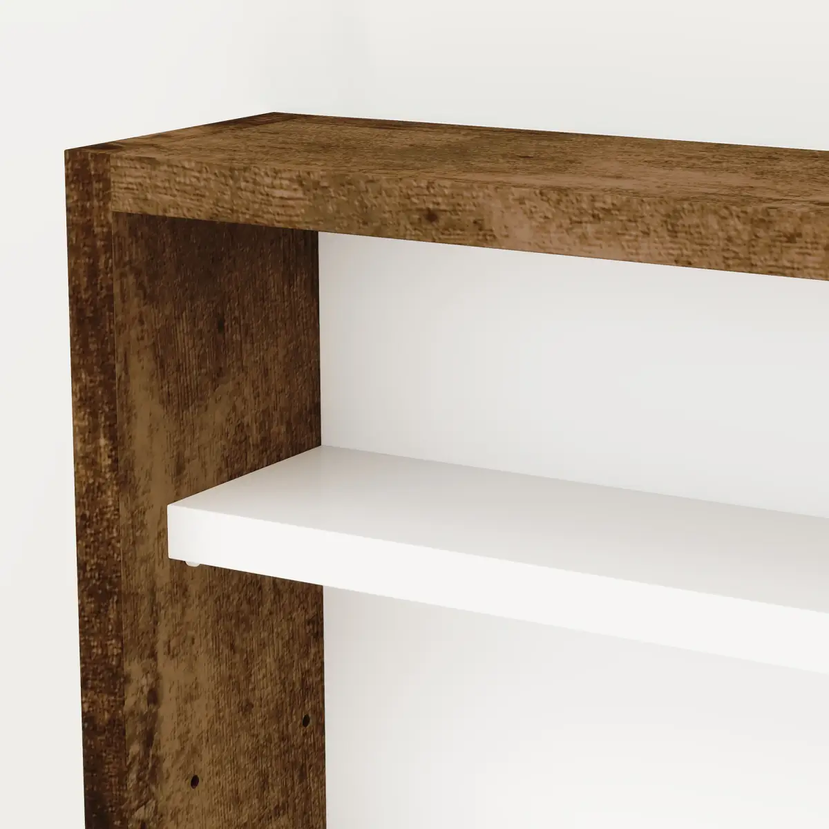HOMCOM HOMCOM 5-Tier Wall Display Shelf Unit Cabinet w/ Shelves Glass Doors brown - Display Cabinet