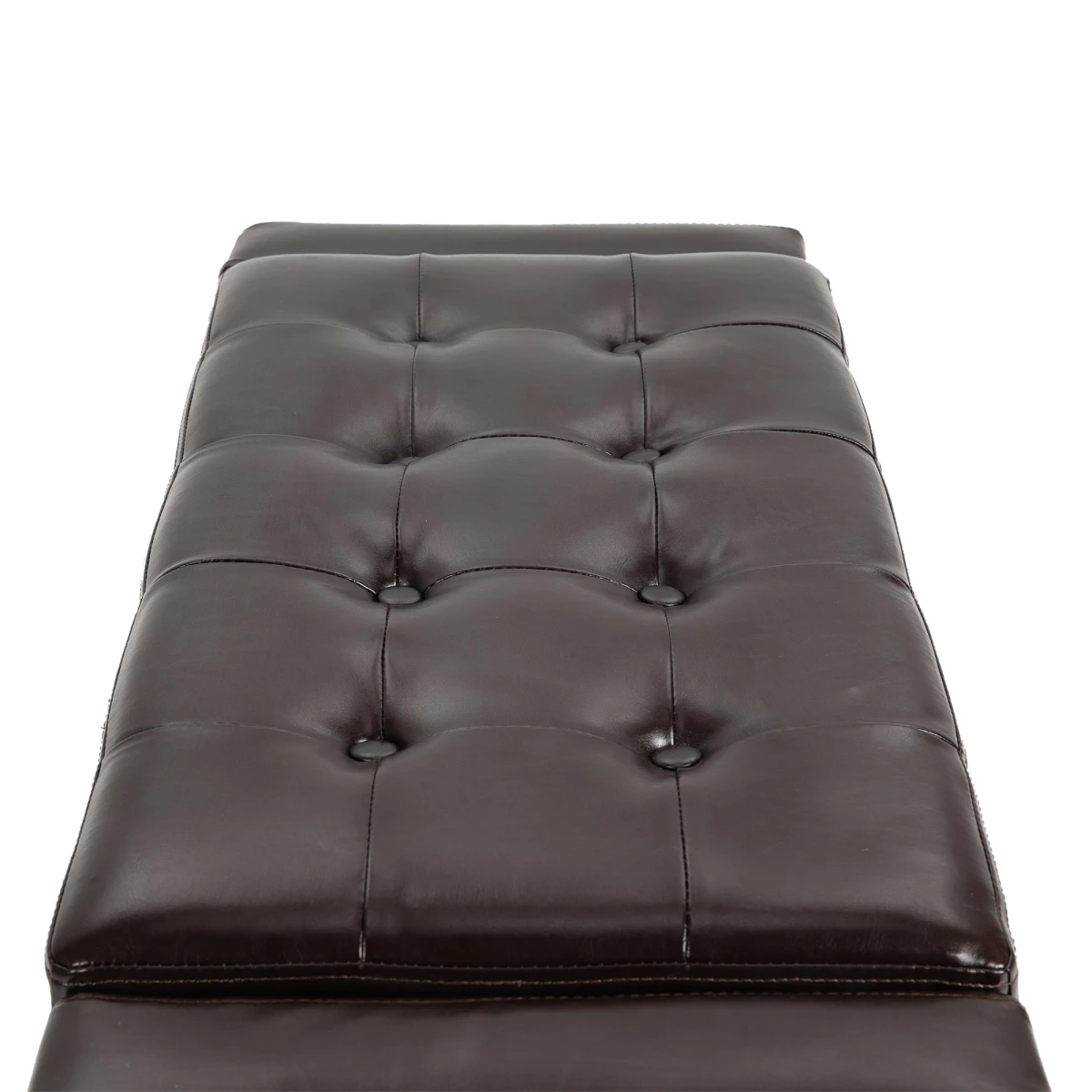 Deluxe Storage Ottoman Bench Large Tufted Lid With Inner Storage For Living Room Entryway by HOMCOM