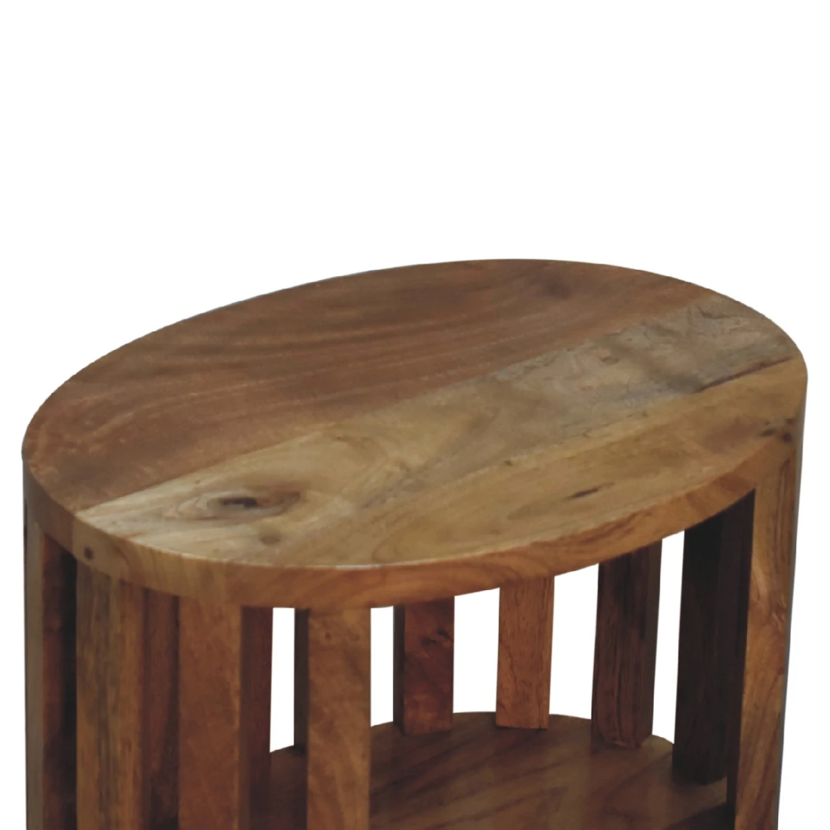Artisan Bedside Table Solid Mango Wood Compact Single Shelf With Open Top For Modern Japanese Bedroom by Artisan Furniture